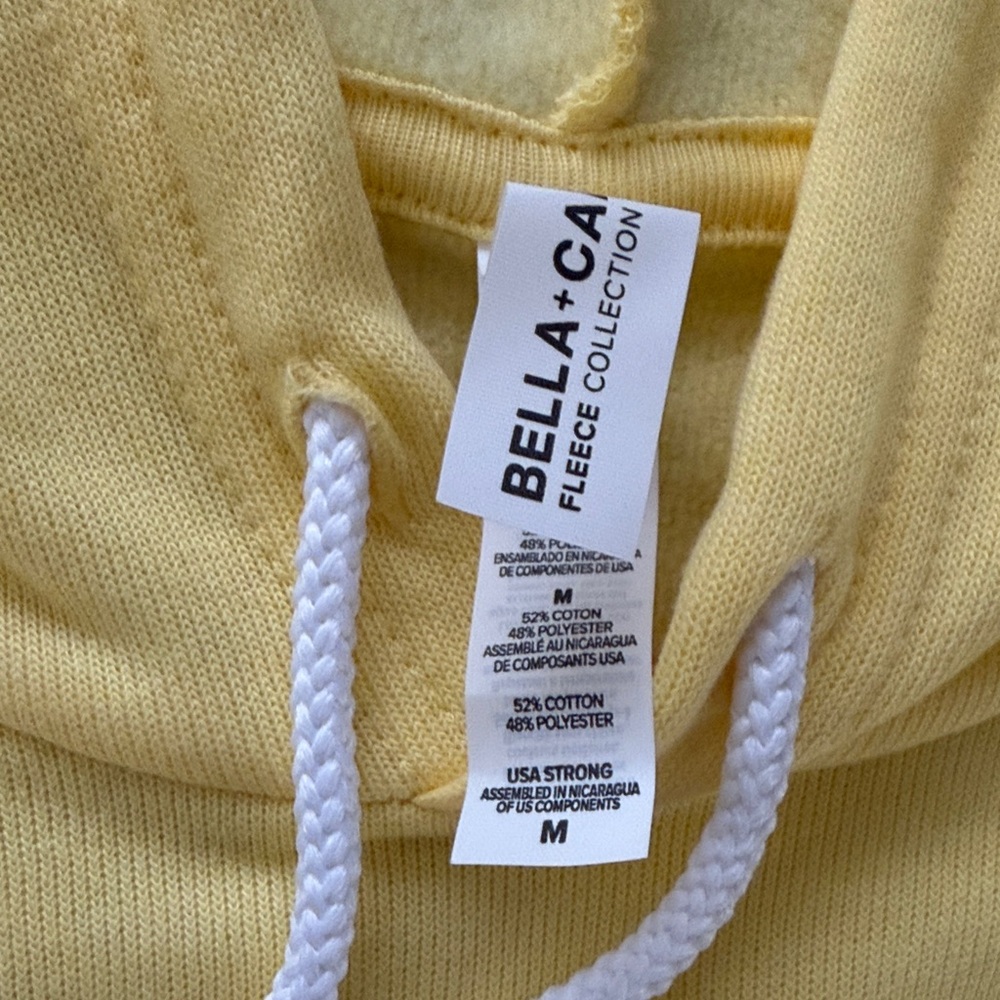 Skull Yellow Super Soft Hoodie with a message on the sleeve - NEW!! - Picture 4 of 4